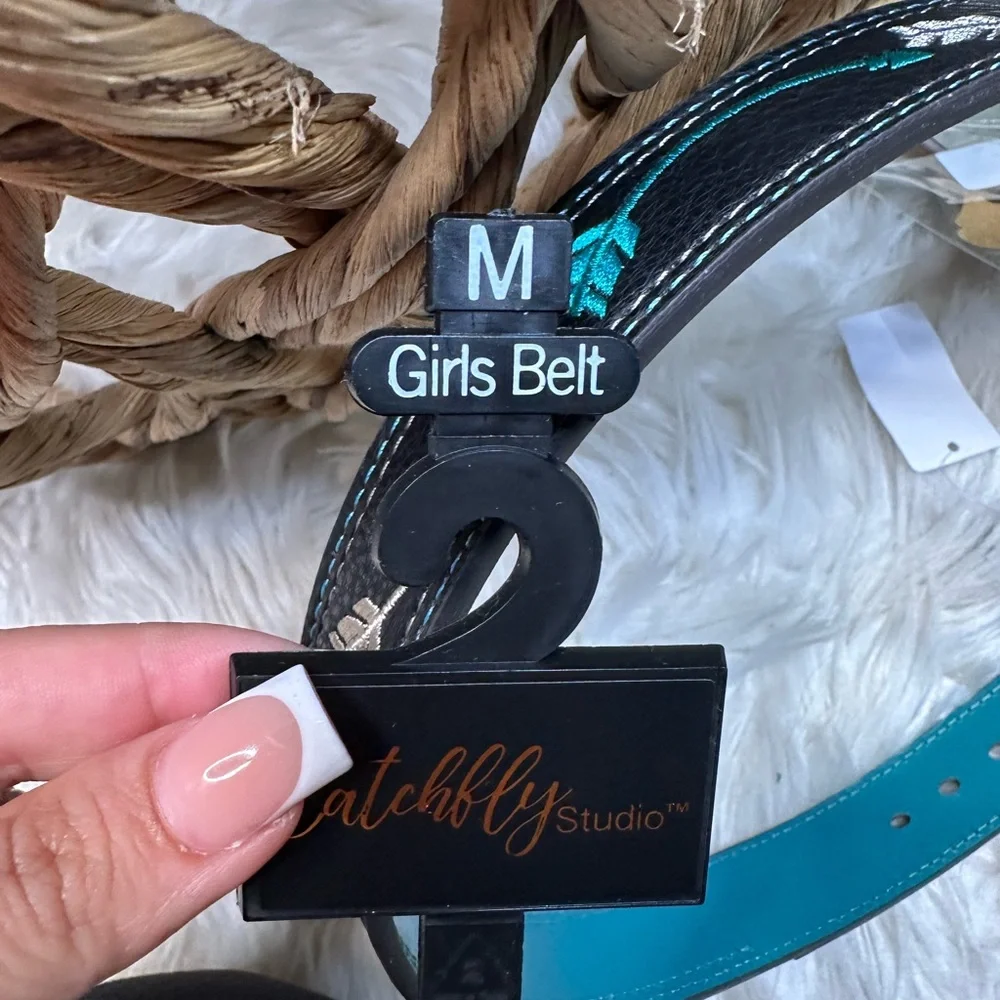 Nwt Catchfly Girl's Arrow Embroidered‎ Belt